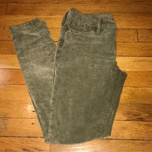 Olive Green Corduroy Jeans